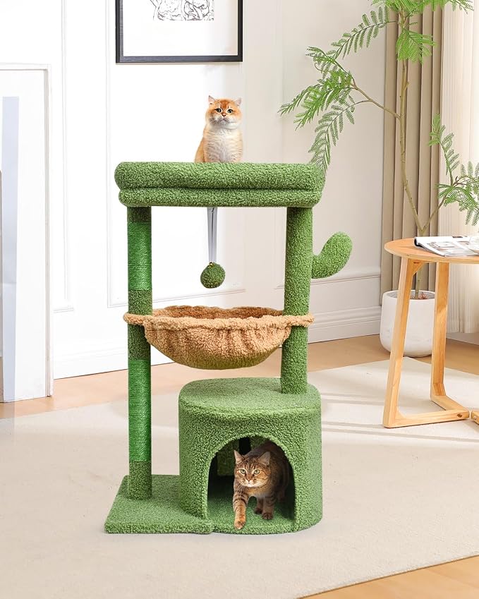 SYANDLVY Cactus Cat Tree for Indoor Cats, Modern Cat Furniture - Image 6