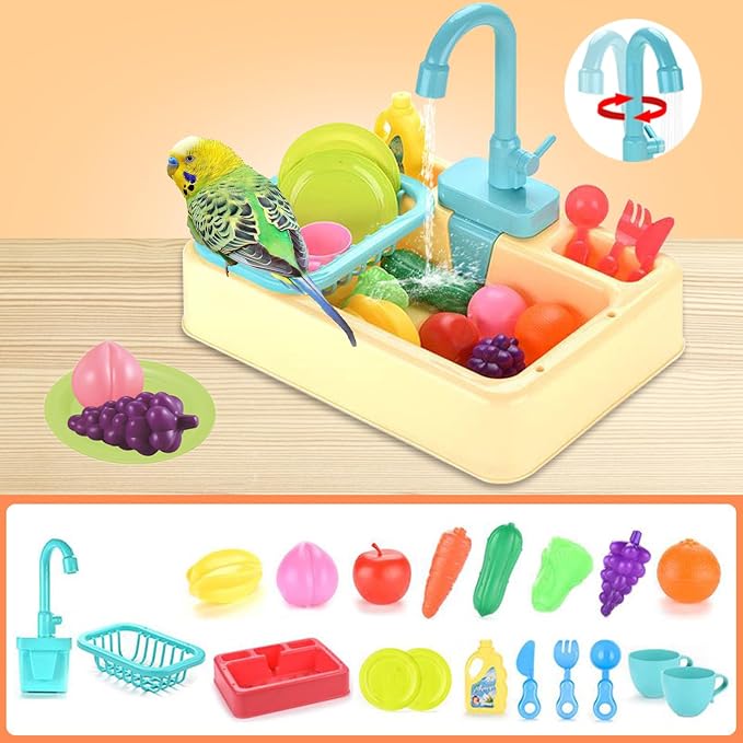 Parrot Bird Bathtub Shower Box Bathing Tub Container Cage, Automatic Pet Bird - Image 3