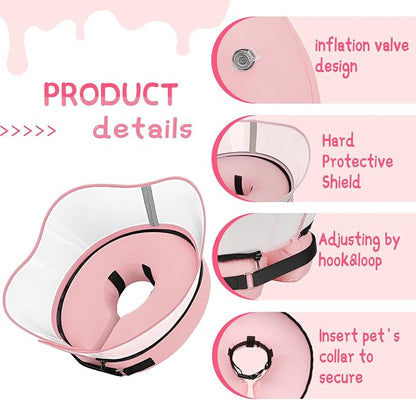 Supet Raised Inflatable Dog Cone Collar to Stop Licking, Soft Dog Cone - Image 7
