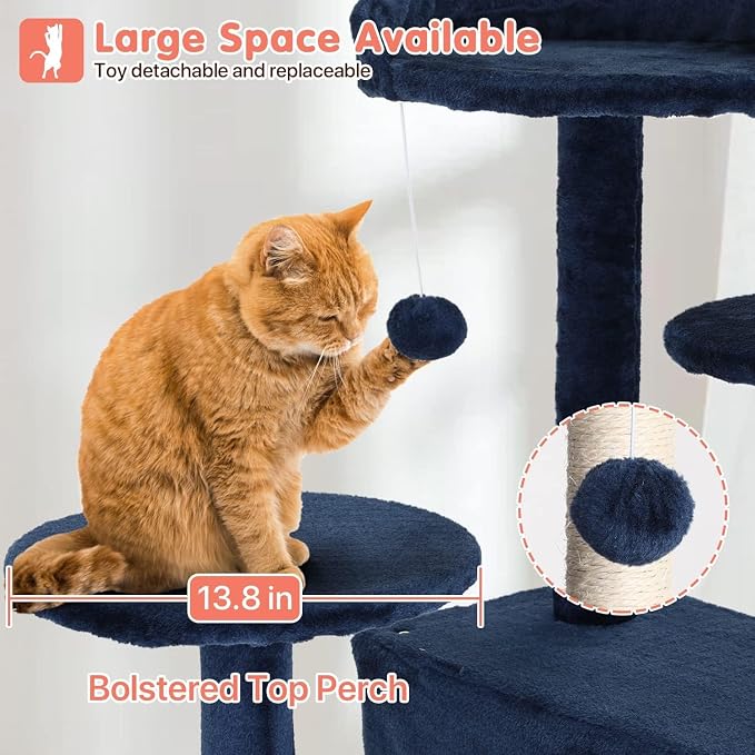 54in Cat Tree Cat Climbing Tower - Image 3