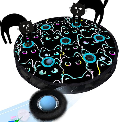 ORSDA Cat Toys, Interactive Fast Rolling Ball in Pouch, Hide and Seek by ORSDA