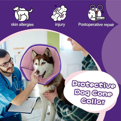 Dog Cone Collar After Surgery, Adjustable Soft Recovery Cone - Image 6