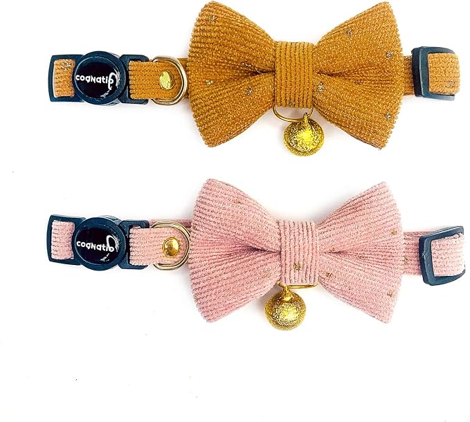 Safety Quick Release Cat Collars, Soft Kitten Collars by Cognatio