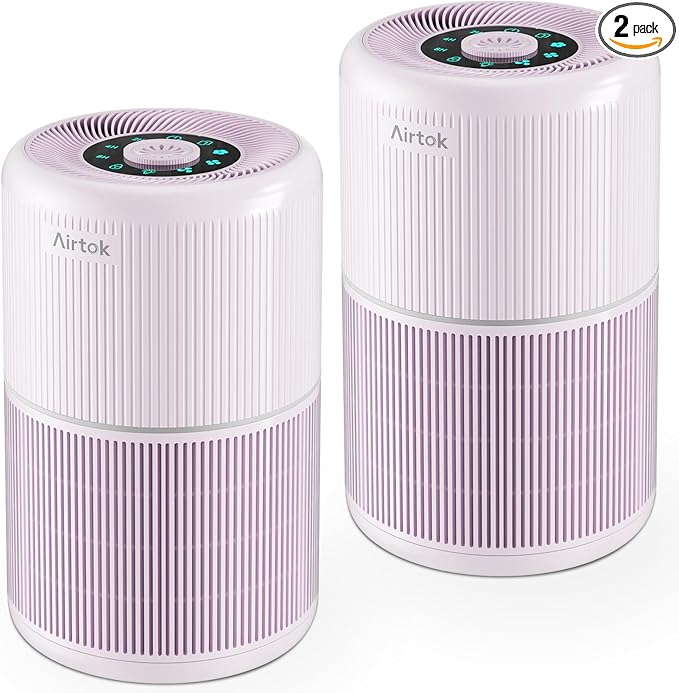 2 Pack Air Purifier for Home Bedroom by AIRTOK