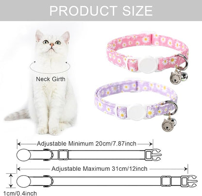 Lionet Paws 2pcs Pack Cotton Cat Collar, Breakaway Buckle - Image 6