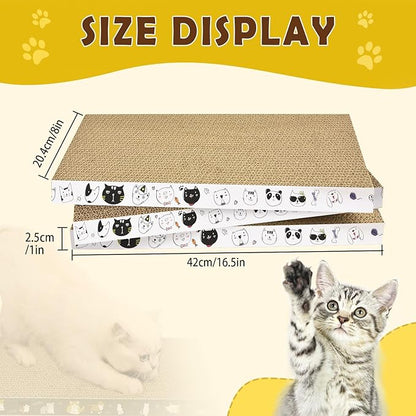 3 Pack Cardboard Cat Scratcher Refill Cat Scratch Pad Durable Cat Scratchers - Image 2