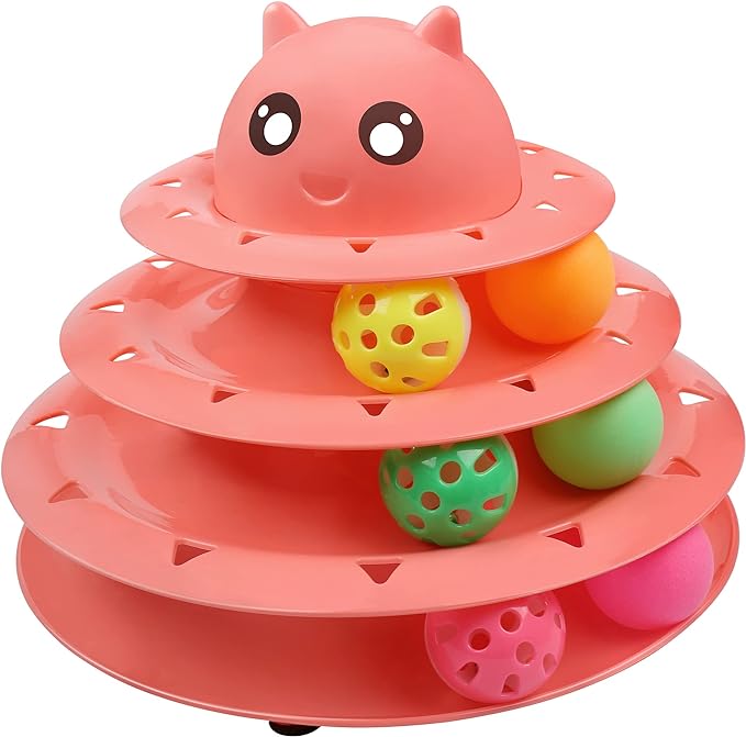 UPSKY Cat Toy Roller 3-Level Turntable Cat Toy Balls by UPSKY