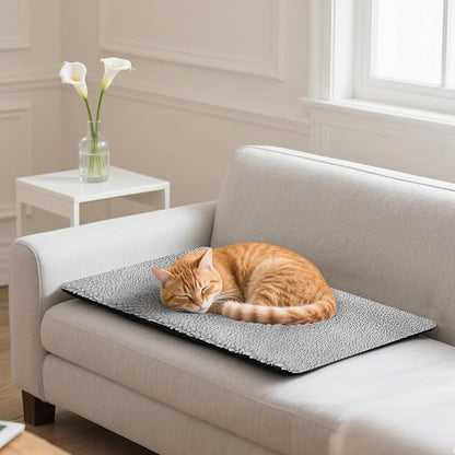 Enjoying Self Warming Cat Mat Bed, 18 x 23 inch Rectangle Plush Kitten Bed - Image 2