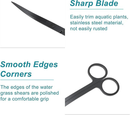 Stainless Steel Aquarium Scissors, Wave Design, Professional Aquaplant - Image 4