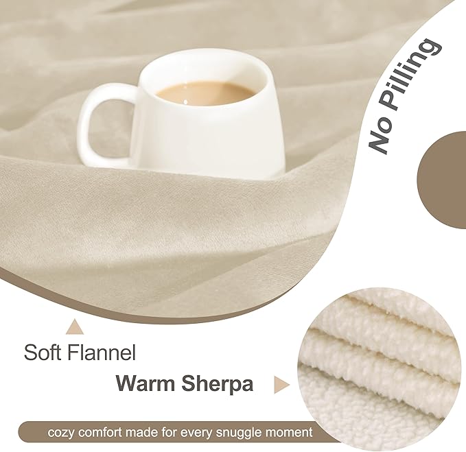 gogobunny Waterproof Bed Blanket, Reversible Sherpa Fleece Throw Blanket - Image 4