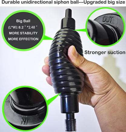 5ft Aquarium Siphon Vacuum Cleaner-Hand Siphon Pump Water Changer - Image 4