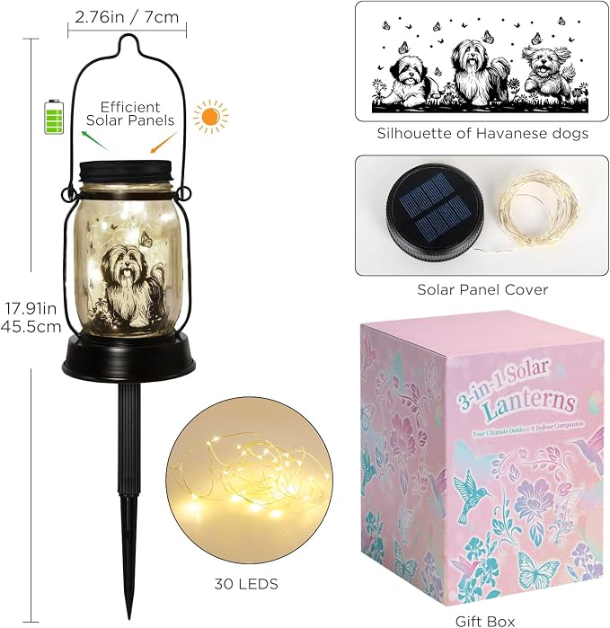 kyoryuger Shih Tzu Gifts for Women/Men Shih Tzu Solar Lanterns Dog Mom Birthday - Image 7