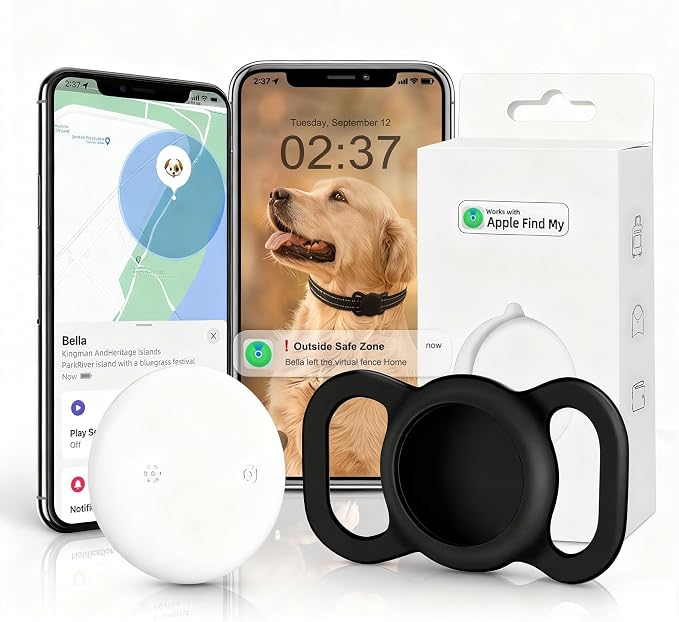 GPS Tracker for Dogs, Mini GPS Cat Tracker, Smart Pet Activity Tracker by Vebiso