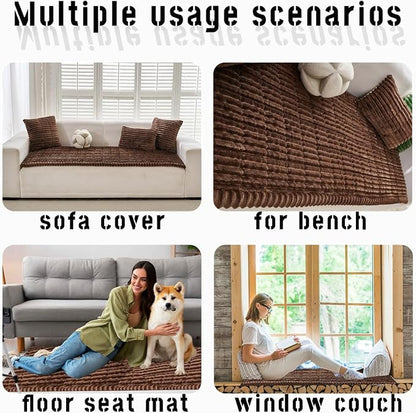 Sofa Cover Fuzzy Couch Cover for Pet, Couch Covers for Dogs Washable Non-Slip - Image 6