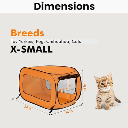 Beatrice Home Fashions Portable, Collapsible, Pop Up Kennel Travel Cat and Dog - Image 2
