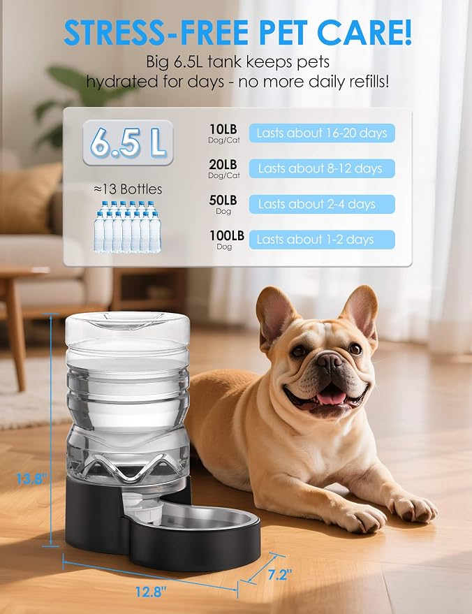 1.7 Gallon Automatic Dog Water Dispenser【Wide Mouth - Image 2