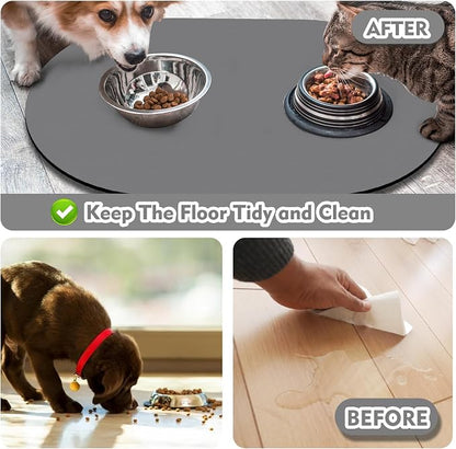 Cat Food Mat 24''x16'', Absorbent Cat Mats - Image 5