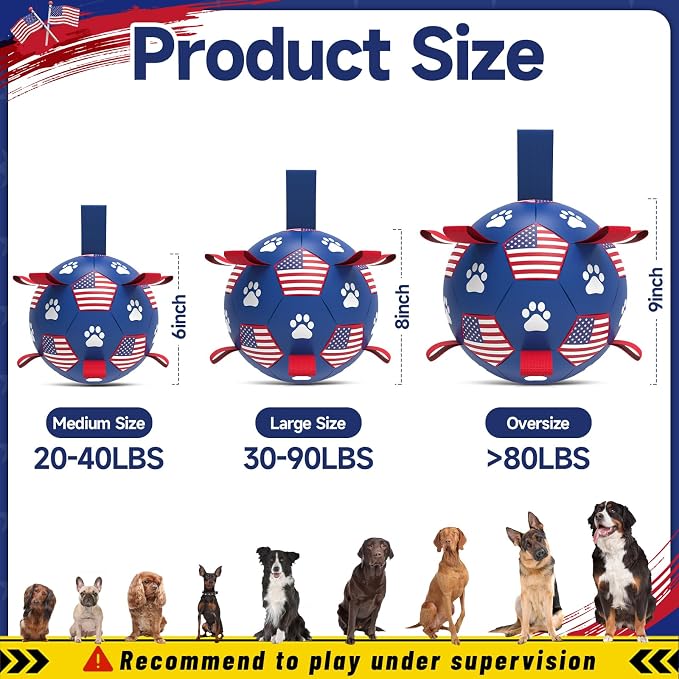 QDAN Dog Toys, Soccer Ball - Image 6