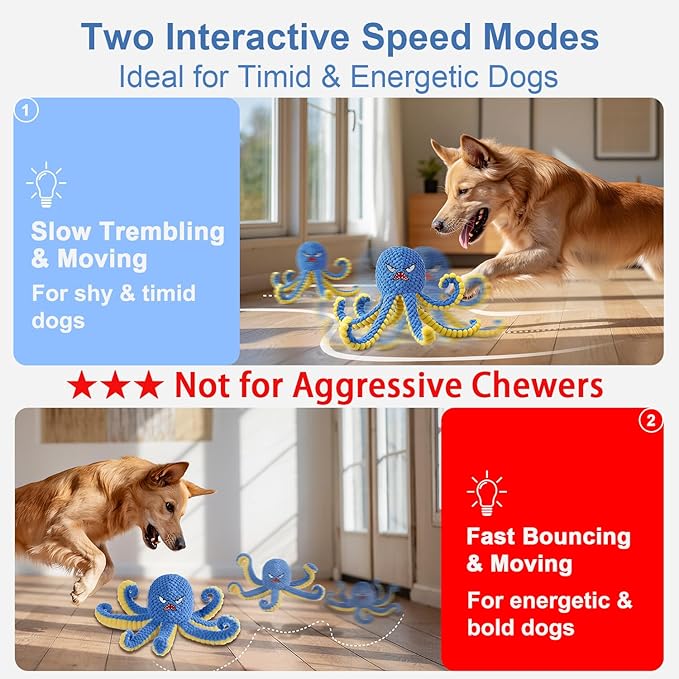 Interactive Dog Toys Octopus, Durable Automatic Jumping Dog Toy to Keep Them - Image 2