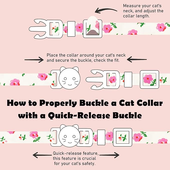 2 Pack Cotton Breakaway Cat Collars Set - Image 2