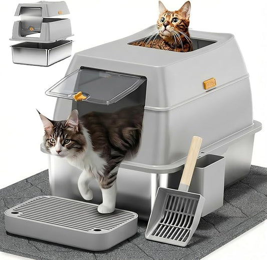 Stainless Steel Litter Box by Lovebegetslove