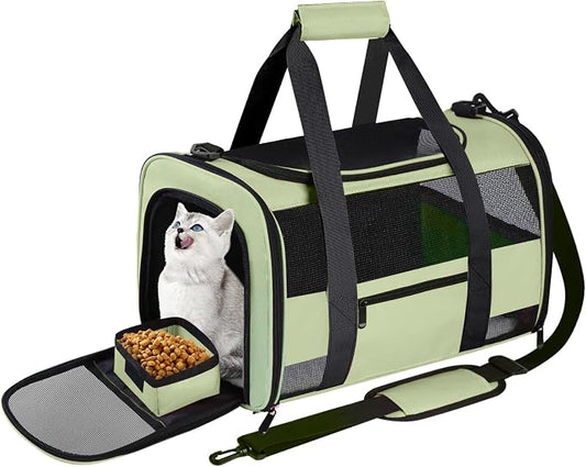 Cat Carrier Pet Dog Carriers TSA Airline Approved by CUSSIOU
