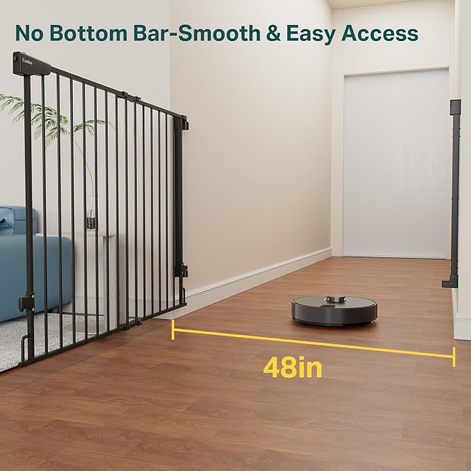 Cumbor 34" Extra Tall No Bottom Bar Baby Gate - Image 2