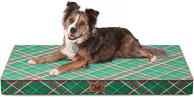 Christmas Orthopedic Dog Bed for Large Dogs, Big Waterproof Dog Bed Washable by TailStories