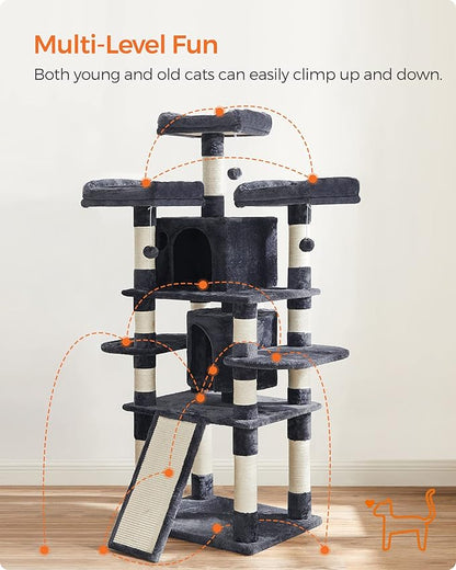 Feandrea 67 Inches Multi-Level Cat Tree - Image 3