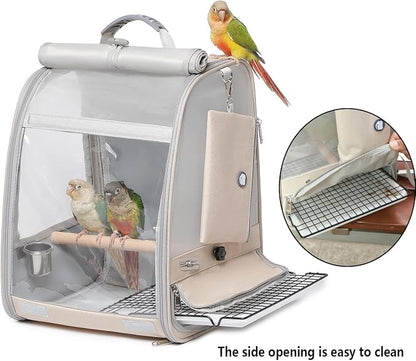 Bird Carrier Backpack, Portable Travel Bird Cage - Image 6