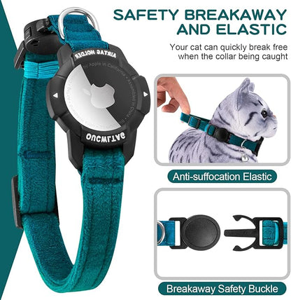 Luminous AirTag Cat Collar Breakaway, OUCWLTAG GPS Cat Collar - Image 3
