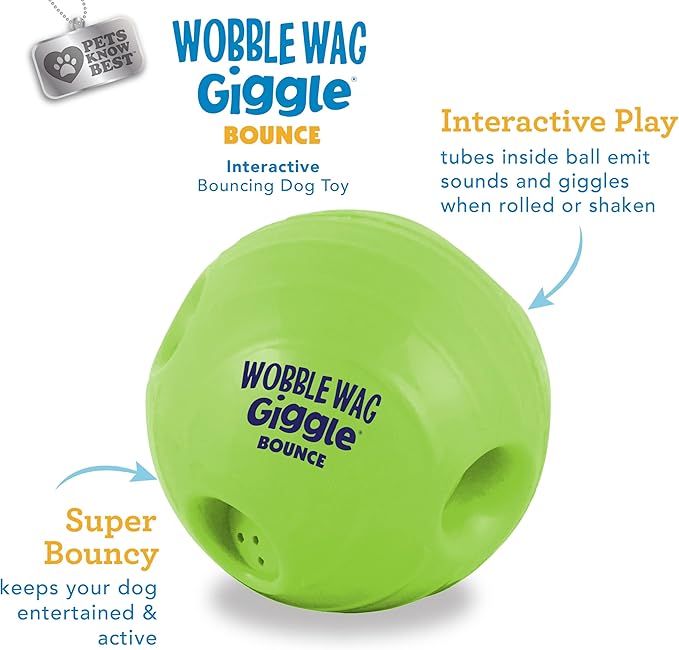 Wobble Wag Giggle Bounce Interactive Dog Toy- Sound Making Bouncing Ball - Image 2