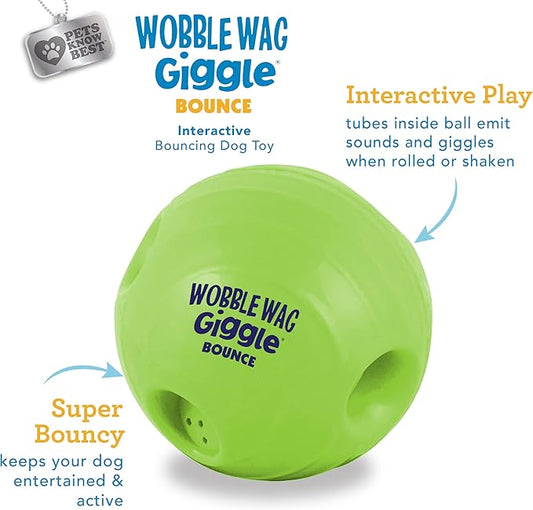 Wobble Wag Giggle Bounce Interactive Dog Toy- Sound Making Bouncing Ball - Image 2