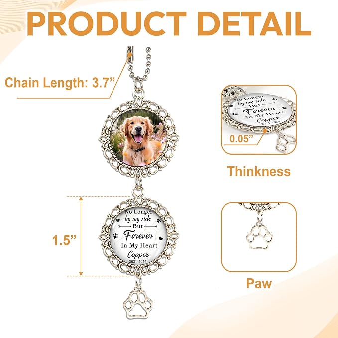 Hyturtle Personalized Pet Memorial Car Hanging Ornament - Image 4