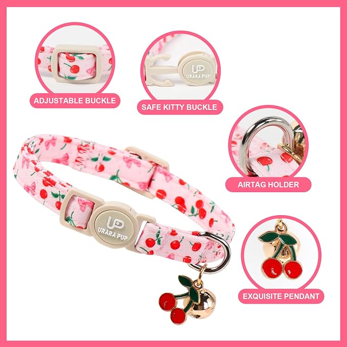 Cat Collar, Cat Collar with Bell, - Image 3