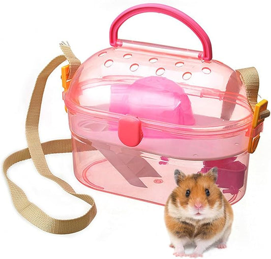 kathson Portable Hamster Cage Dwarf Hamster Carry Case Syrian Hamster Carry by kathson