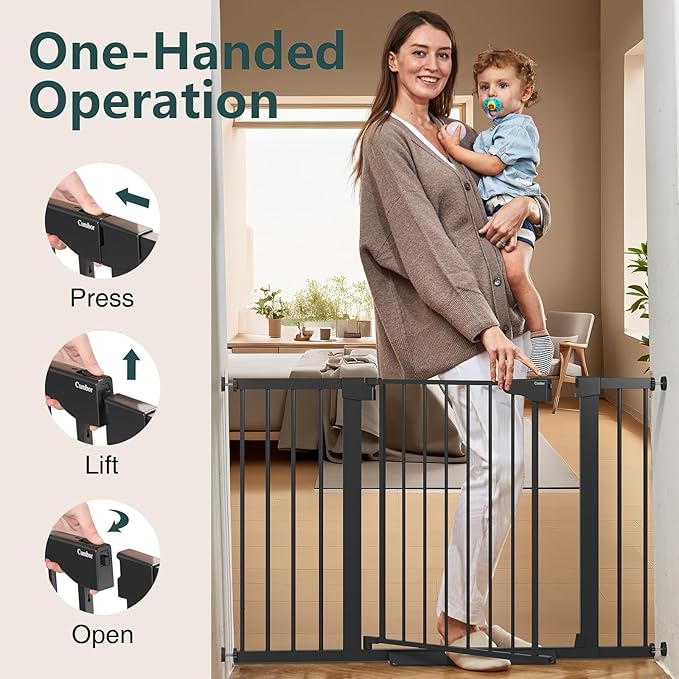 Cumbor 29.7-48" Baby Gate for Stairs, Mom's Choice Awards Winner-Dog Gate for - Image 7