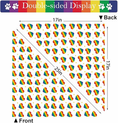 Rainbow Dog Bandanas Love is Love Pride Triangle Bibs Dog Paw Pet Scarf - Image 5