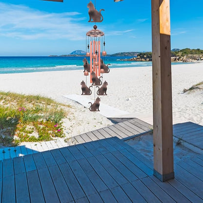 Outdoor Cat Wind Chimes, Gifts for Mom & Grandma & Family, Music Wind Catcher - Image 2