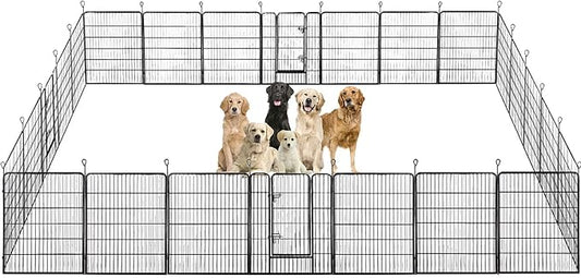 BestPet | Dog Playpen | 40 Inch, 24 Panels | Heavy Duty Metal Pet Exercise Pen by BestPet