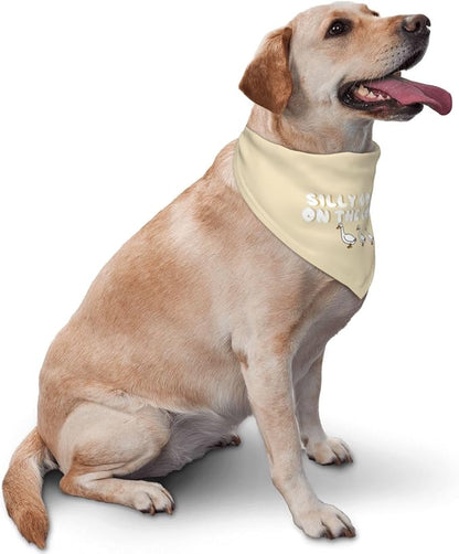 Silly Goose on The Loose Triangle Dog Bandana, Summer Bandana Funny Triangle - Image 2