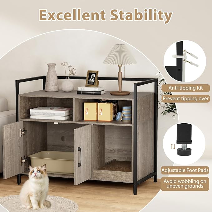 Giantex Cat Litter Box Enclosure - Image 7