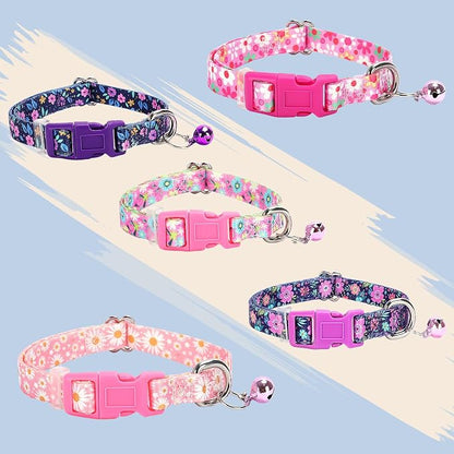 Pink Small Dog Collar with Bell -Nylon Collar - Image 6