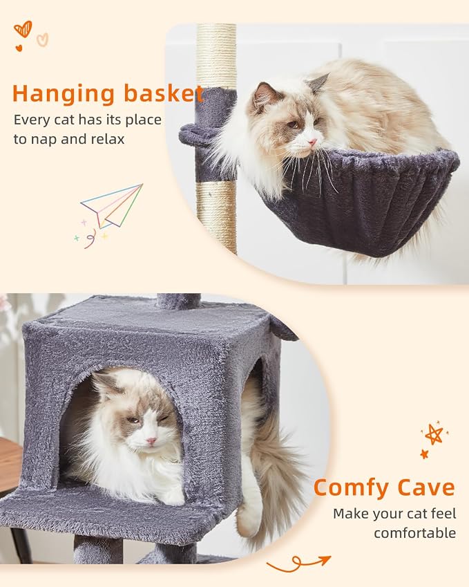 Taoqimiao Cat Tree, 49-Inch Cat Tower - Image 5