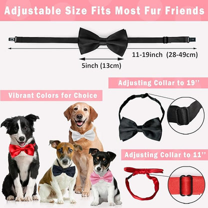 Dog Bow Tie for Large Dogs, KOOLMOX Adjustable Formal Dog Bowtie Collars for - Image 2