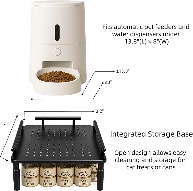 Raised Pet Feeder Stand for Cats & Dogs Neck Health, Metal Holder for Pet - Image 4
