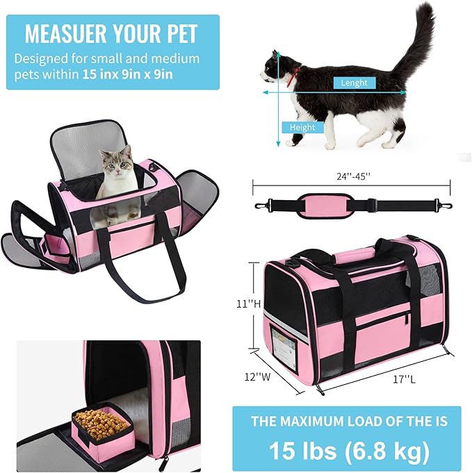 Cat Carrier Pet Carrier Airline Approved - Image 2