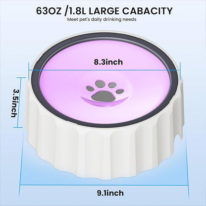 Dog Small Animals Water Bowl No Spill 70oz/2L Large Capacity Dispenser Non Slip - Image 2