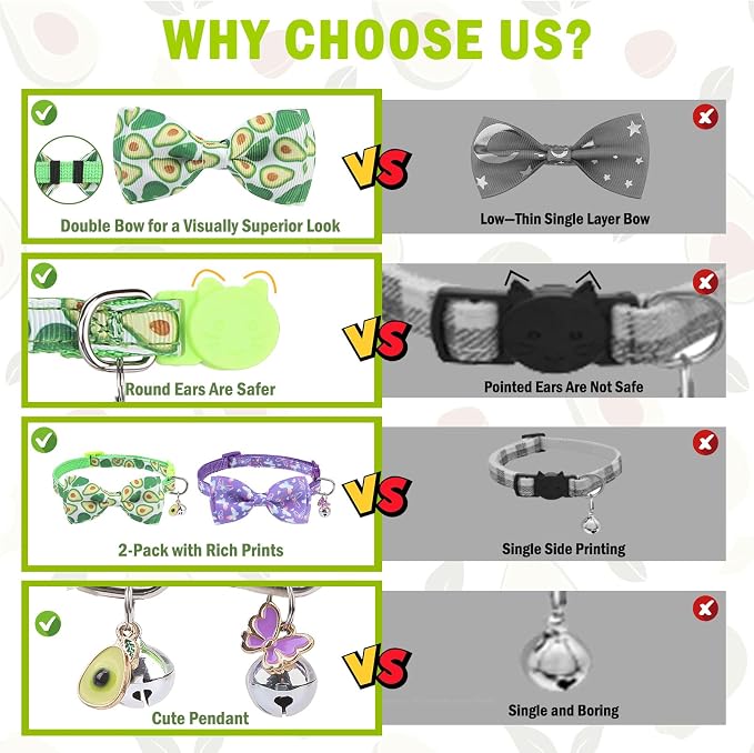 SCENEREAL Cat Collar with Bells, Safety Kitten Collar - Image 3