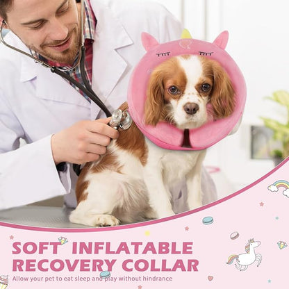 IEUUMLER Inflatable Recovery Dog Collar, Protective Donut Cone, Adjustable Soft - Image 5